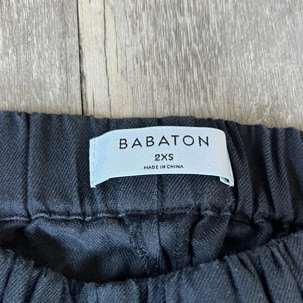 Aritzia Babaton Linen Blend Elastic Waistband Joggers in Black